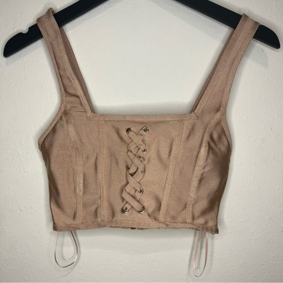 Two Piece Set Bandage Bodycon Lace Up Dress - Picture 2 of 14